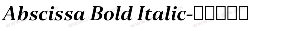 Abscissa Bold Italic字体转换